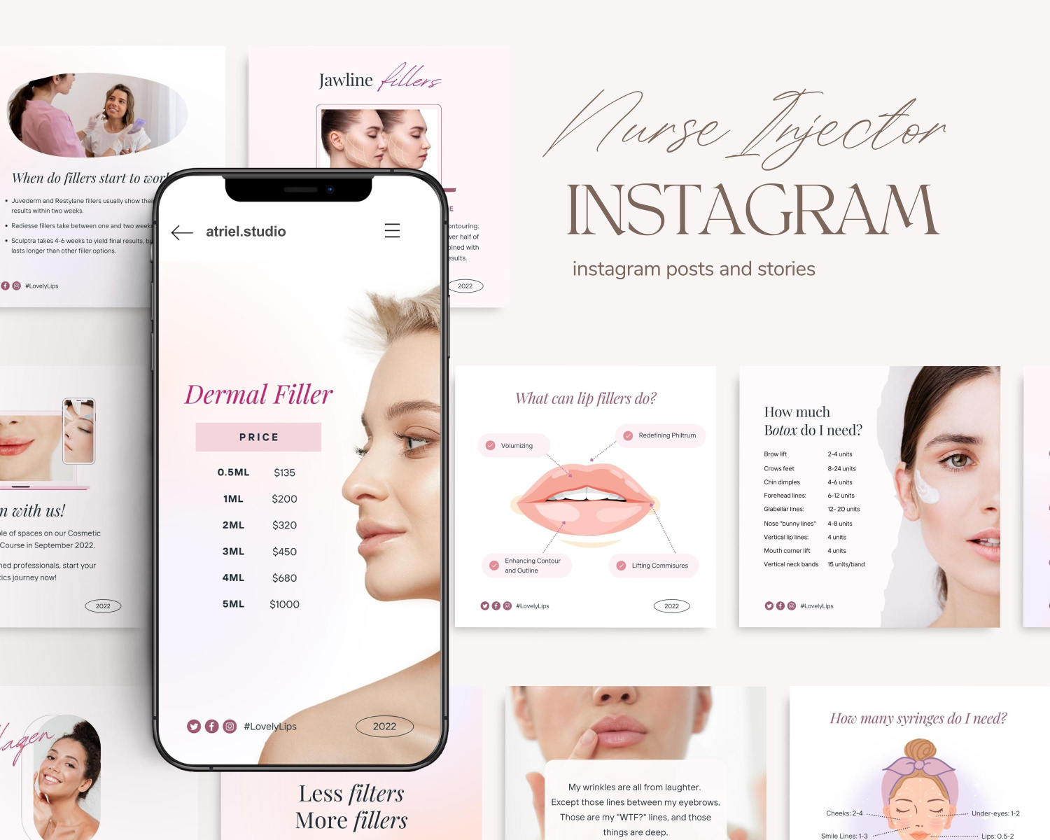 Aesthetic Nurse Instagram Templates - Atriel