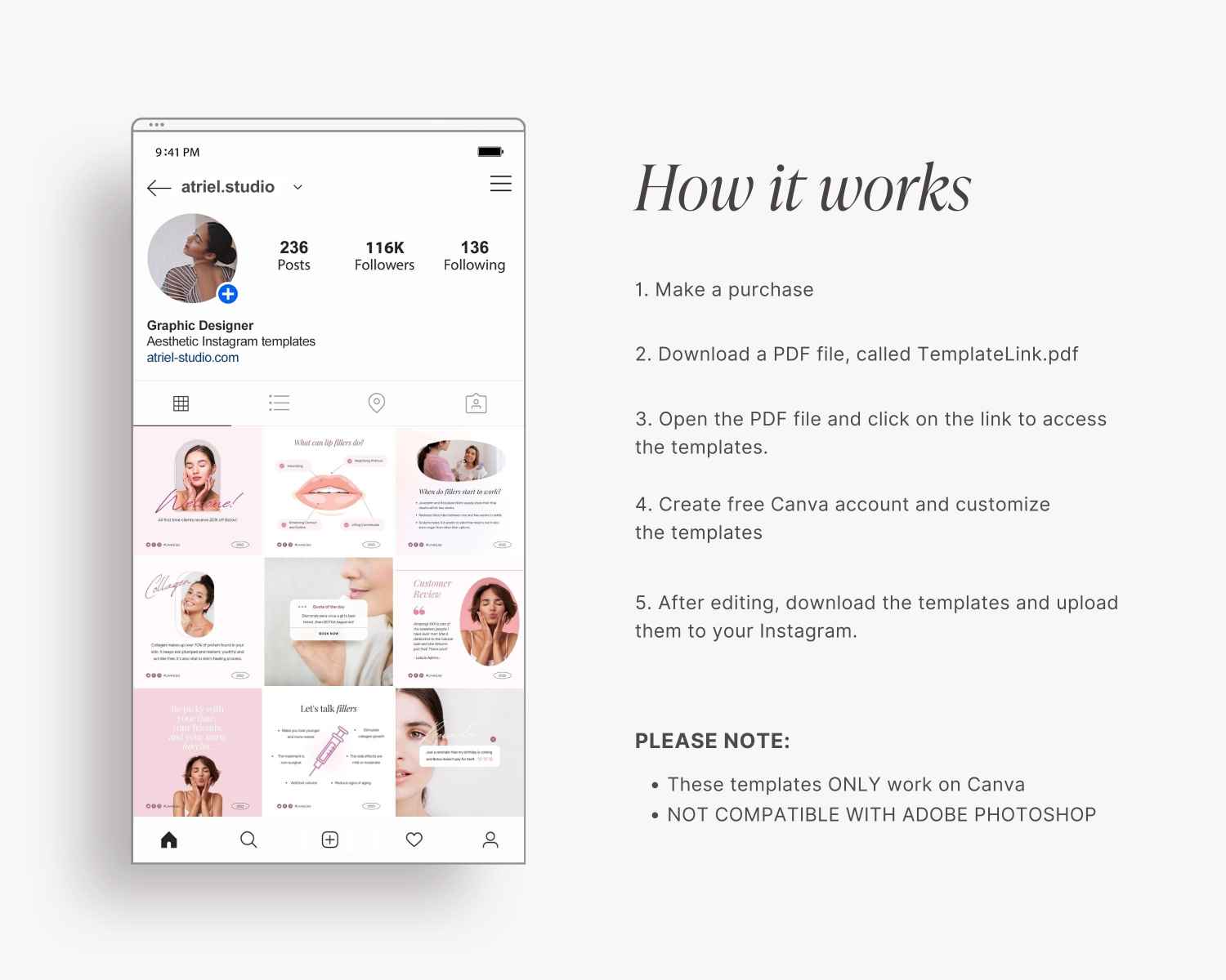 Aesthetic Nurse Instagram Templates – Atriel