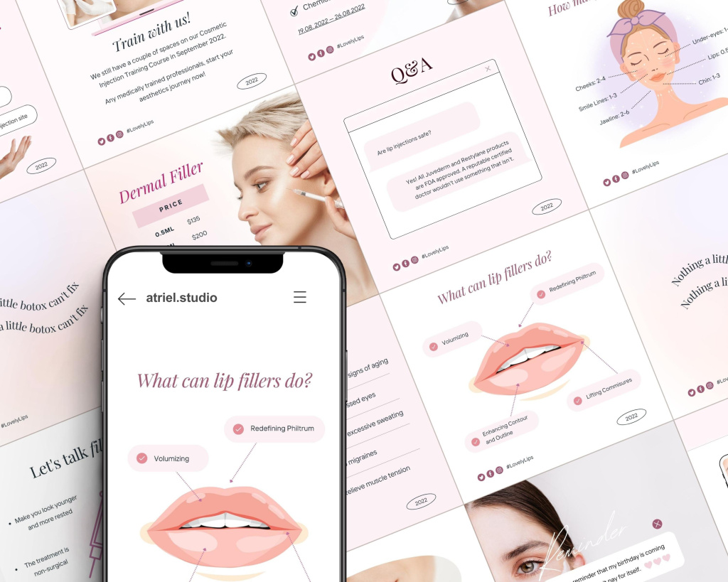 Aesthetic Nurse Instagram Templates – Atriel