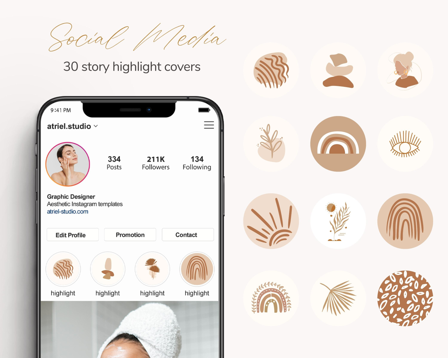 Boho Instagram Highlight Covers - Atriel